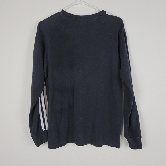 Adidas trefoil Men's Small black striped Long sleeve tee - Picture 2 of 3